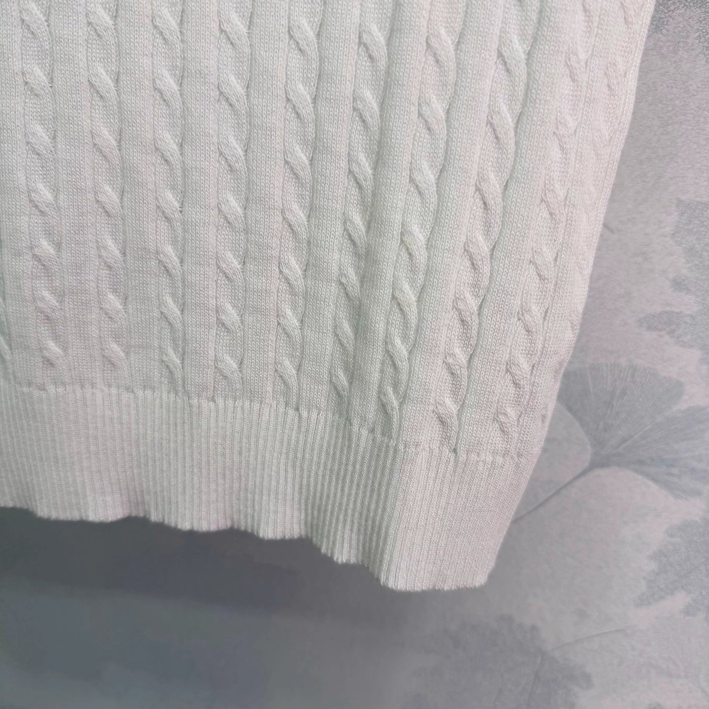Cable Knit Short-Sleeve T-Shirt