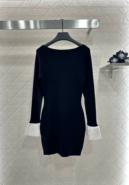 25fw 3D Butterfly Knot Camellia Knitted Skirt