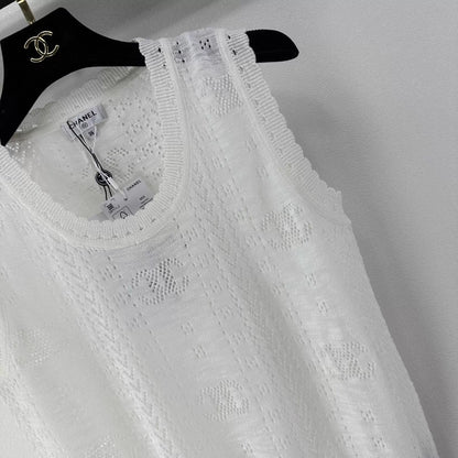 26ss Openwork Knit Sleeveless Vest
