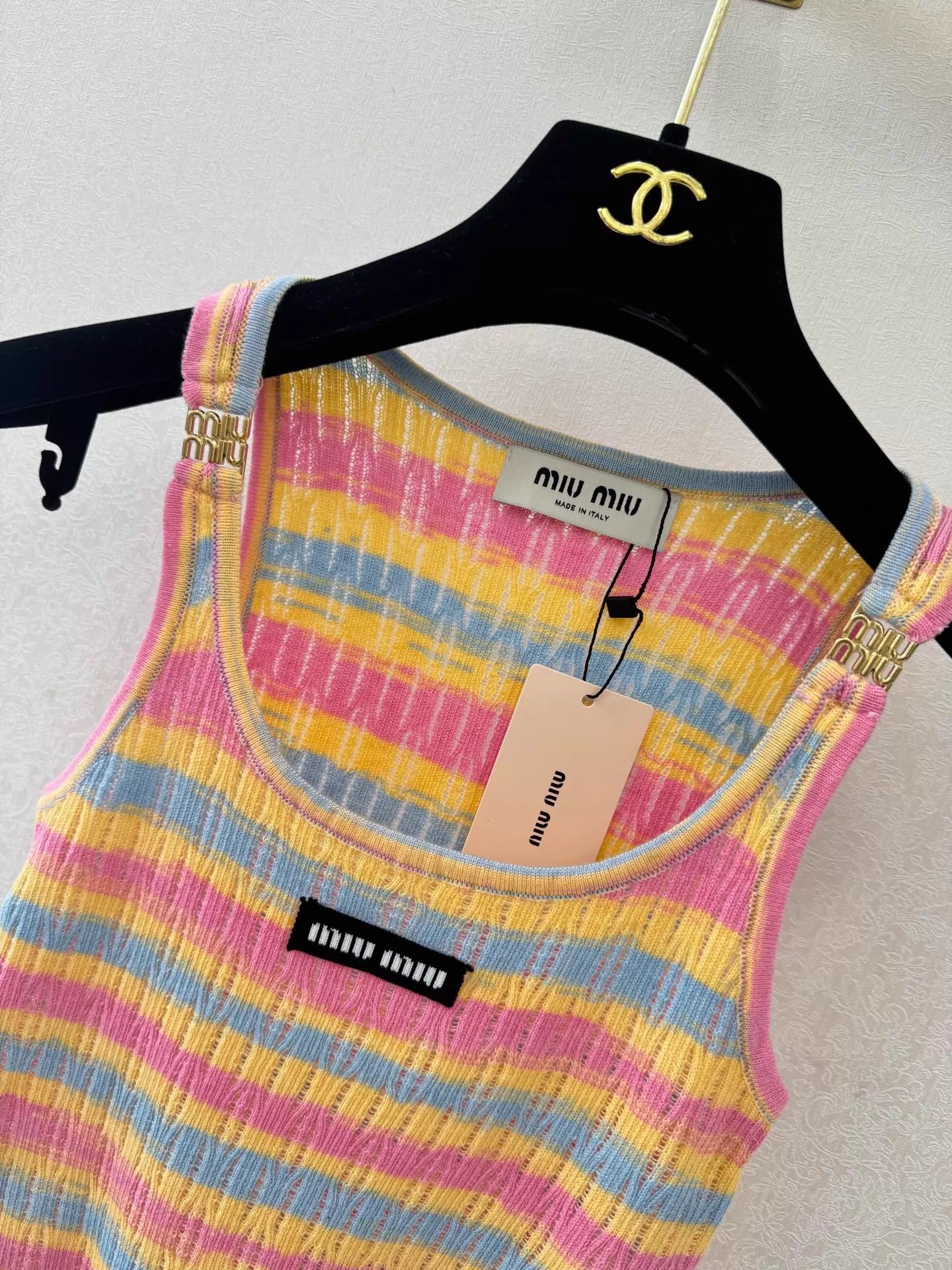 26ss Colorful Striped Knit Vest