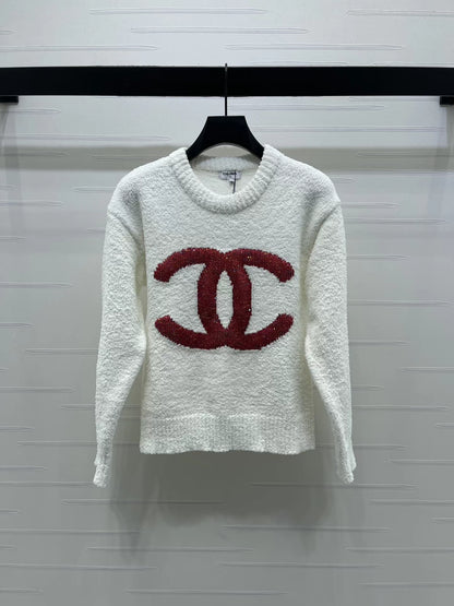 Crew Neck Letter Sweater
