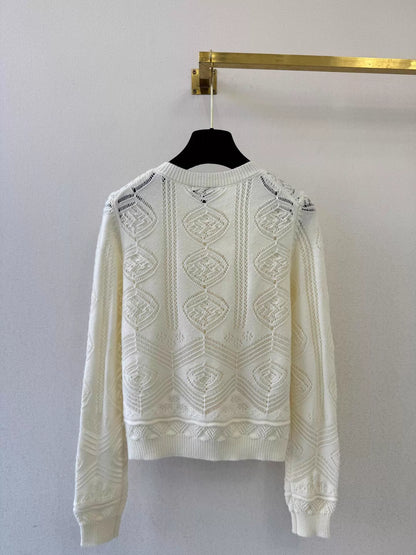 Openwork Wool Cardigan