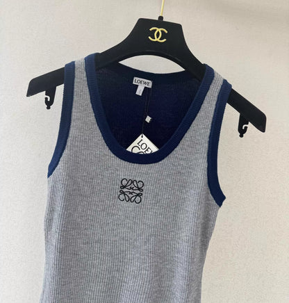 26ss Color-blocked Knit Vest