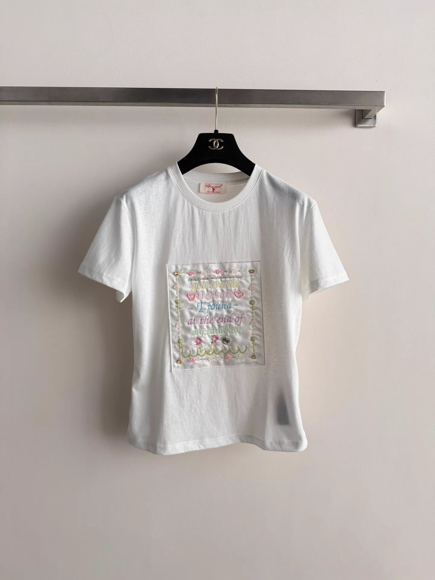 26ss Letter Embroidery T-Shirt