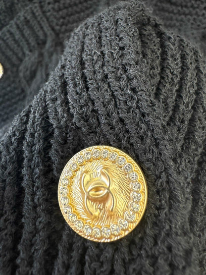 Cable knit cardigan
