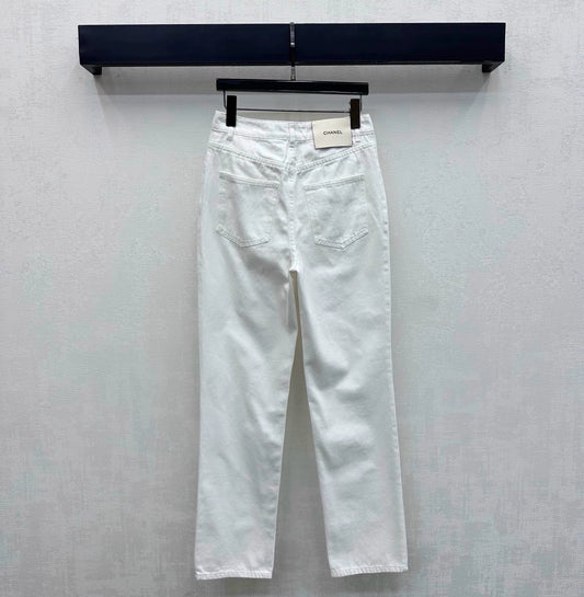 Chanel/26 New Wide-Leg Denim Pants
