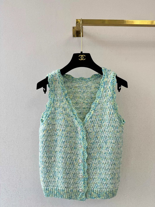 Mohair Blend Knitted Vest