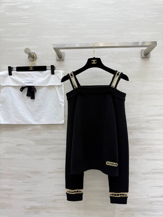 HCashmere chain camisole sweater