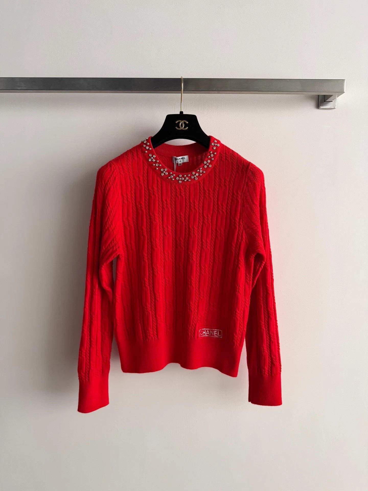 Rhinestone Logo Sweater