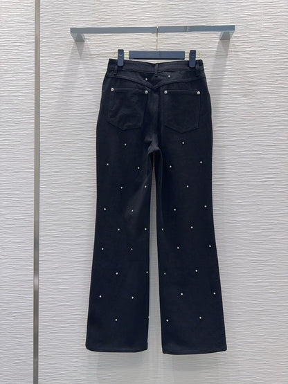 26New Hand-Beaded Denim Jeans