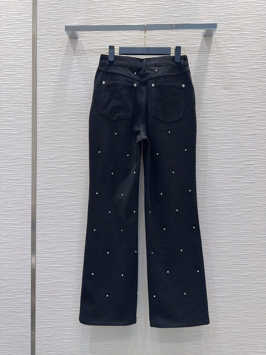 26New Hand-Beaded Denim Jeans