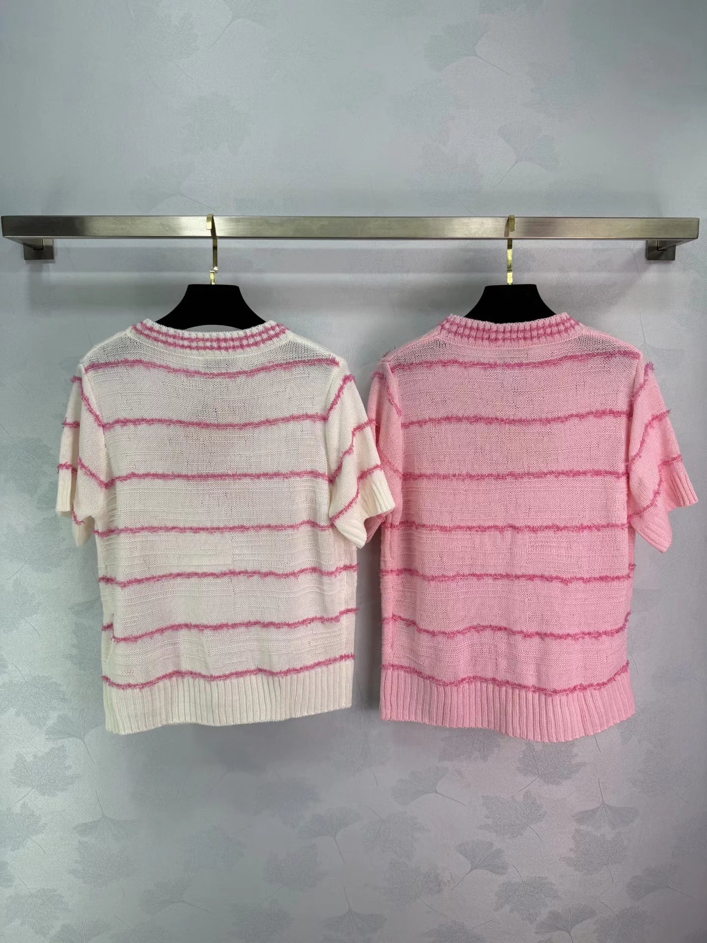 Striped Knit Short-Sleeve T-Shirt