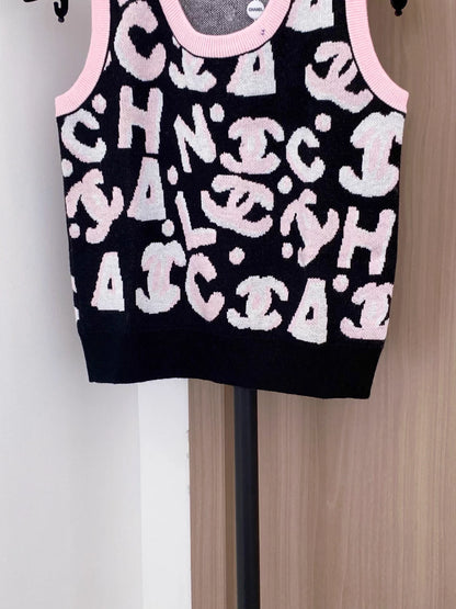 Color-blocked Knit Vest