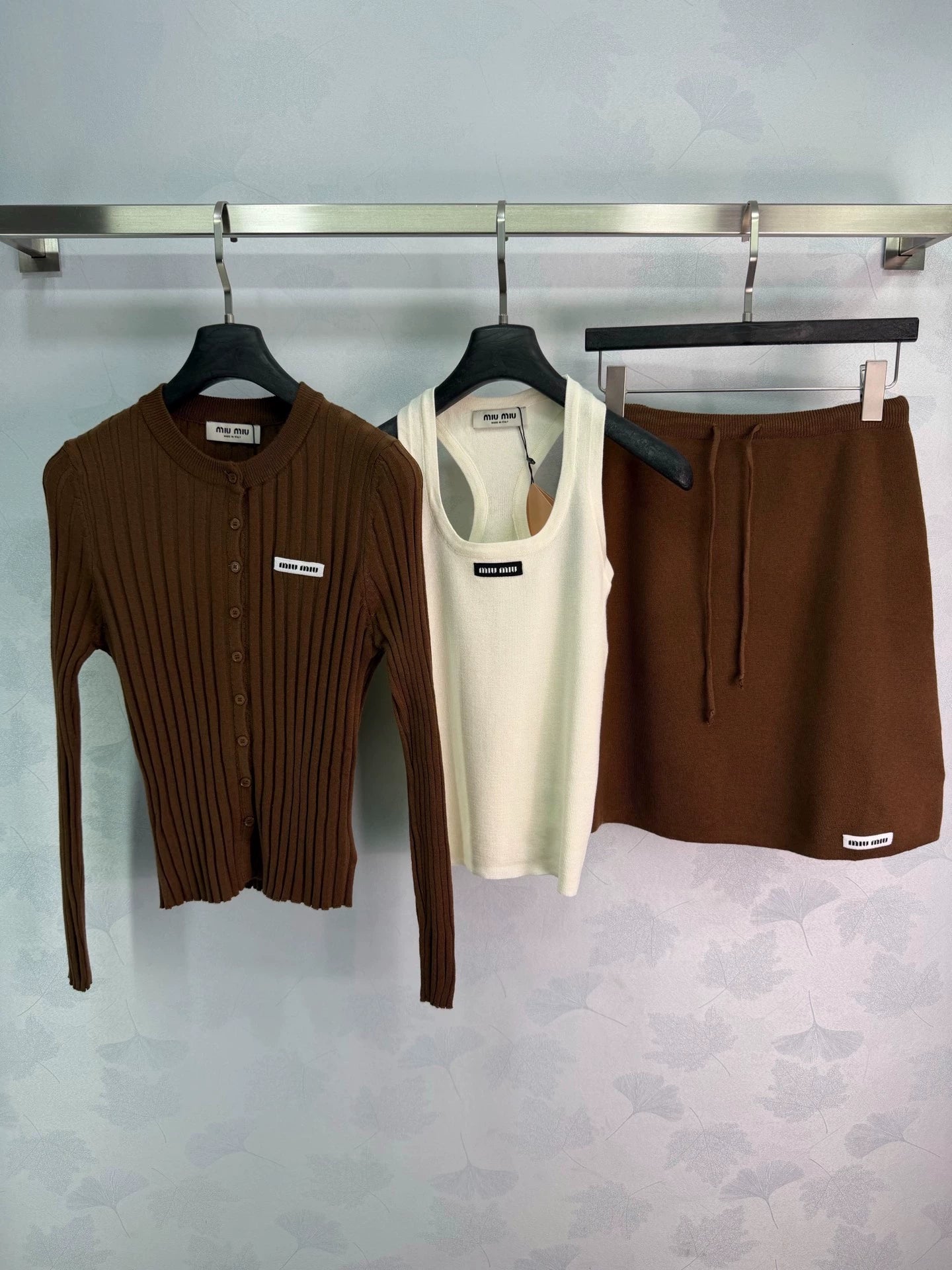 MiuMiu/26 Early Autumn New Knit Three-Piece Set