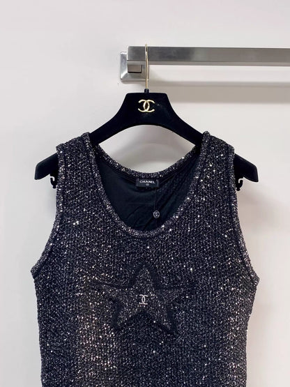26ss Starry Sequin Vest