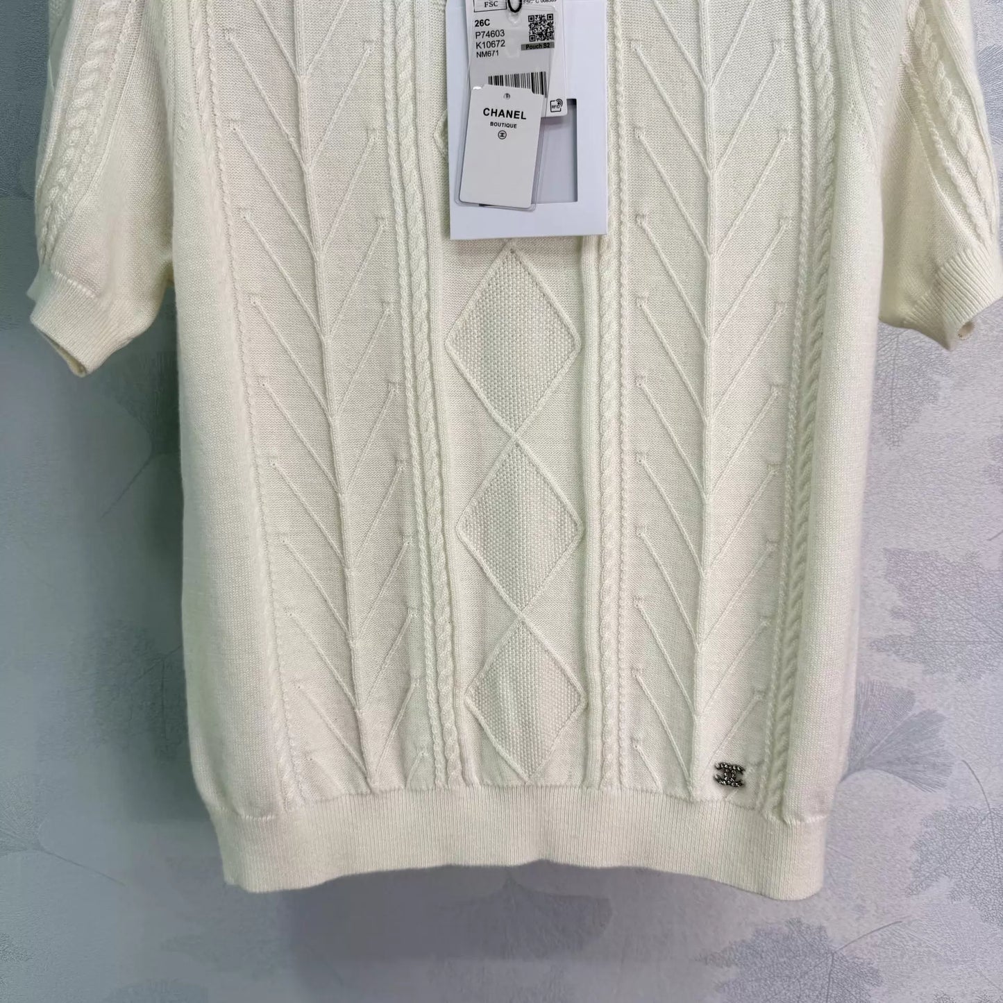 26ss Cable Knit T-Shirt