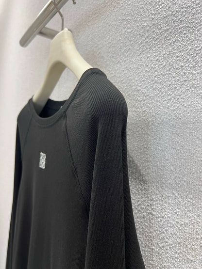 25Fw micro embroidered long sleeved base T-shirt