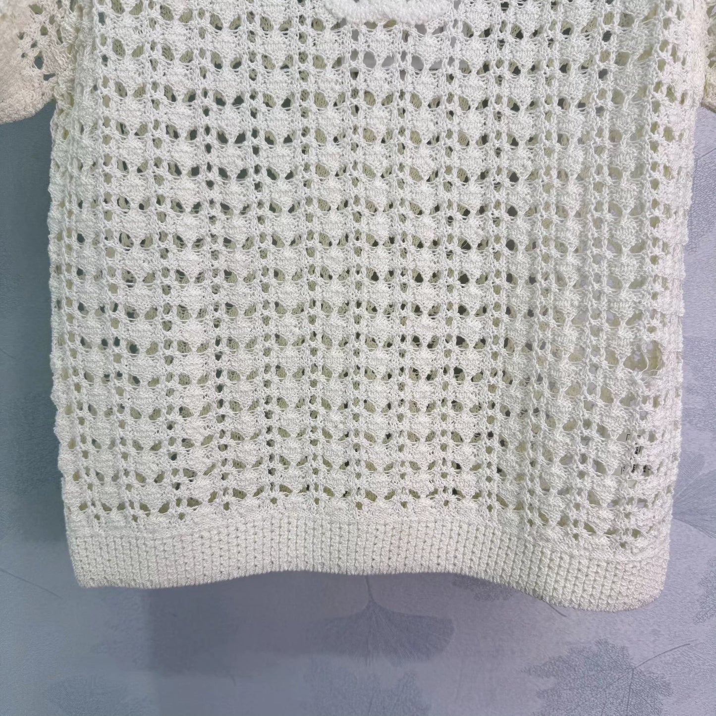 Openwork Knit Short-Sleeve T-Shirt