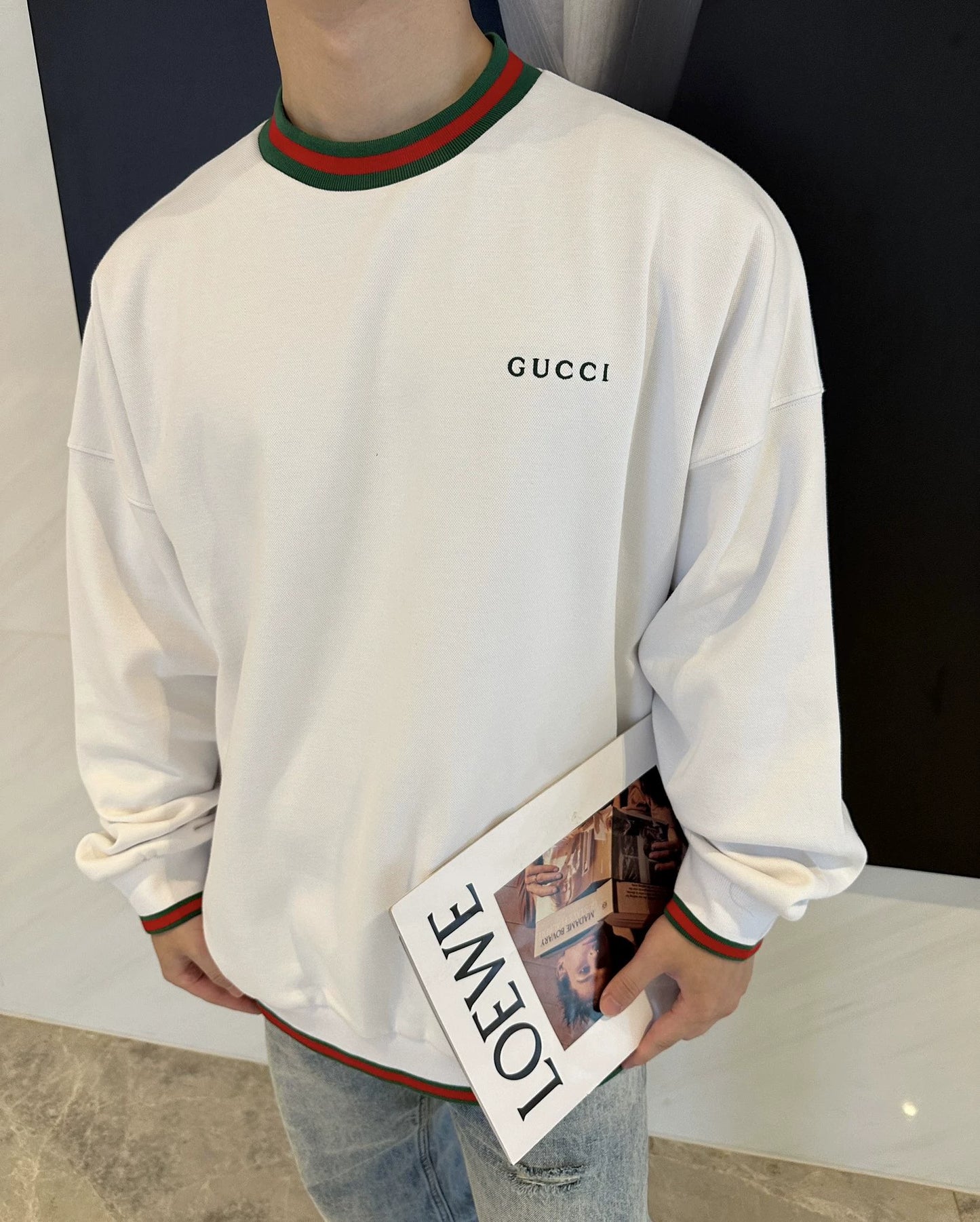 25fw Alphabet woven sweatshirt
