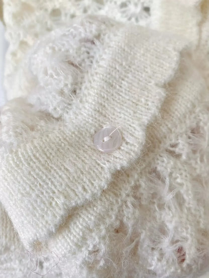 25fw Hollow knit cardigan