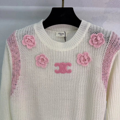 Floral Embroidery Sweater