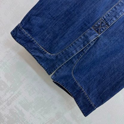 FENDI/26New Arrival:Paneled Denim Midi Skirt with Slit