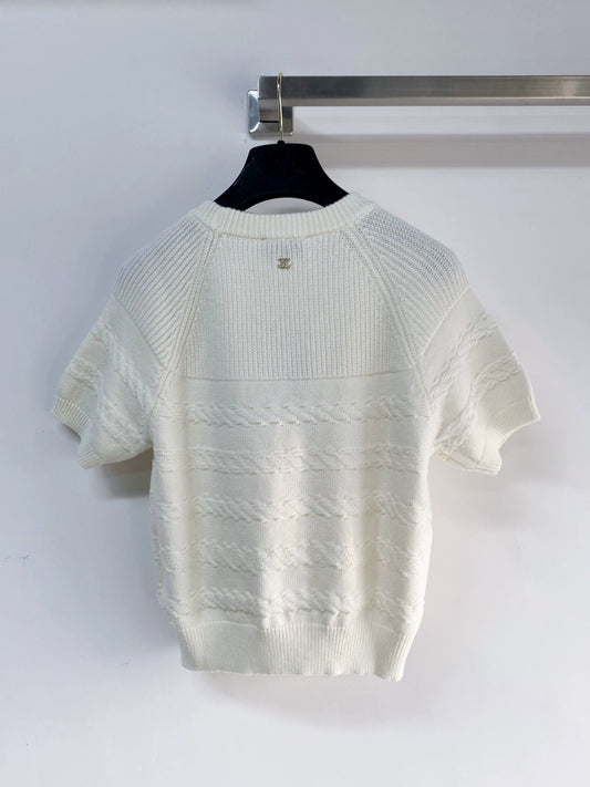 26ss 3D Textured Color-Blocked Logo T-Shirt