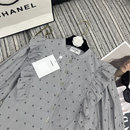 26ss Jacquard striped short-sleeved shirt