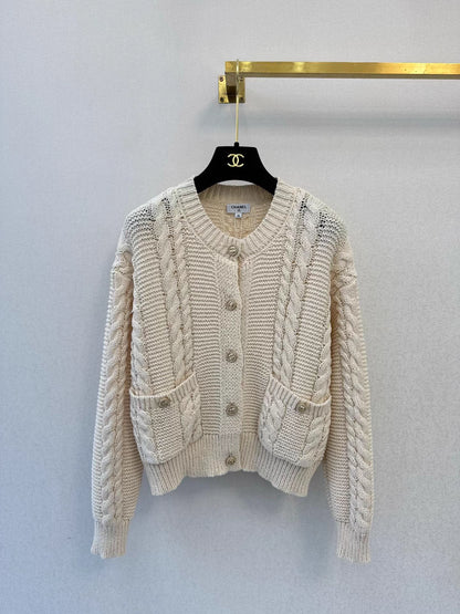 Cable knit cardigan