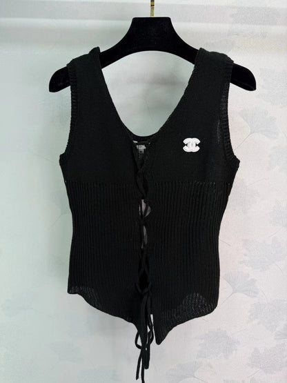 Tie-front Knit Vest