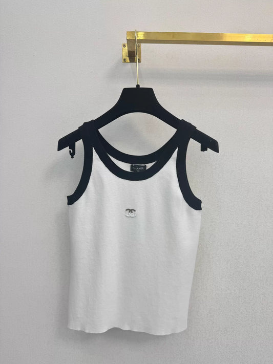 26ss Color-blocked Knitted Camisole