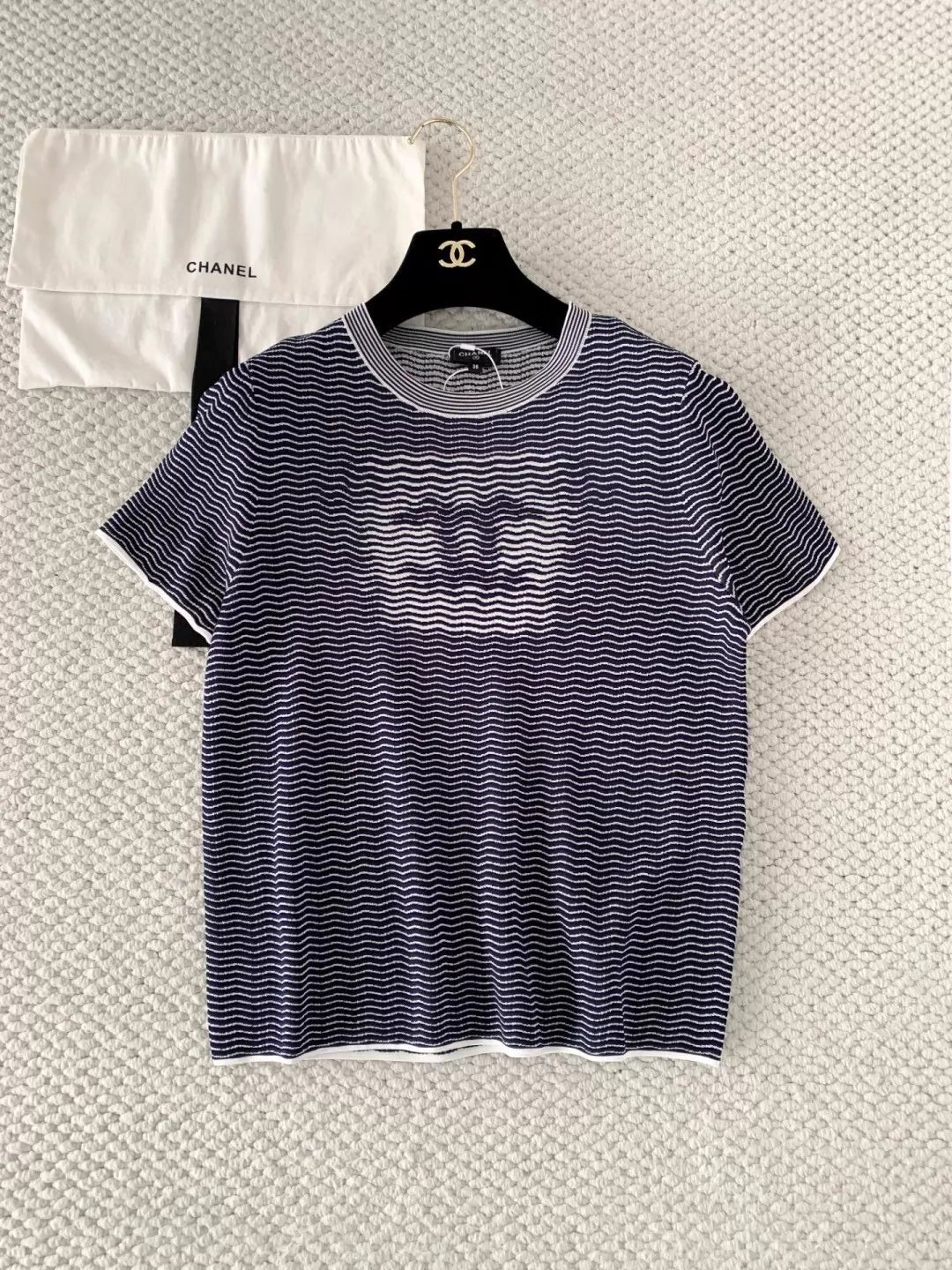 26ss Striped knit T-shirt