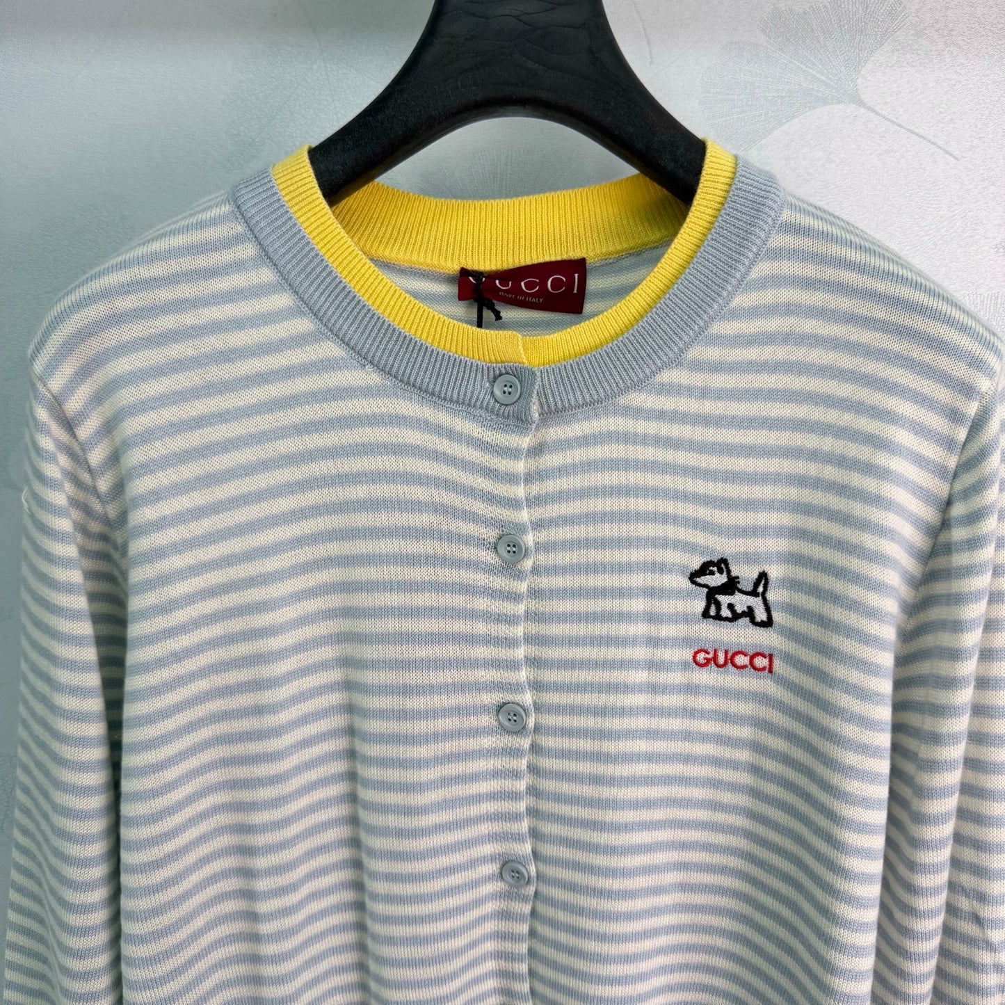 Gucci/26 Early Autumn New Striped Faux Two-Piece Knit Cardigan