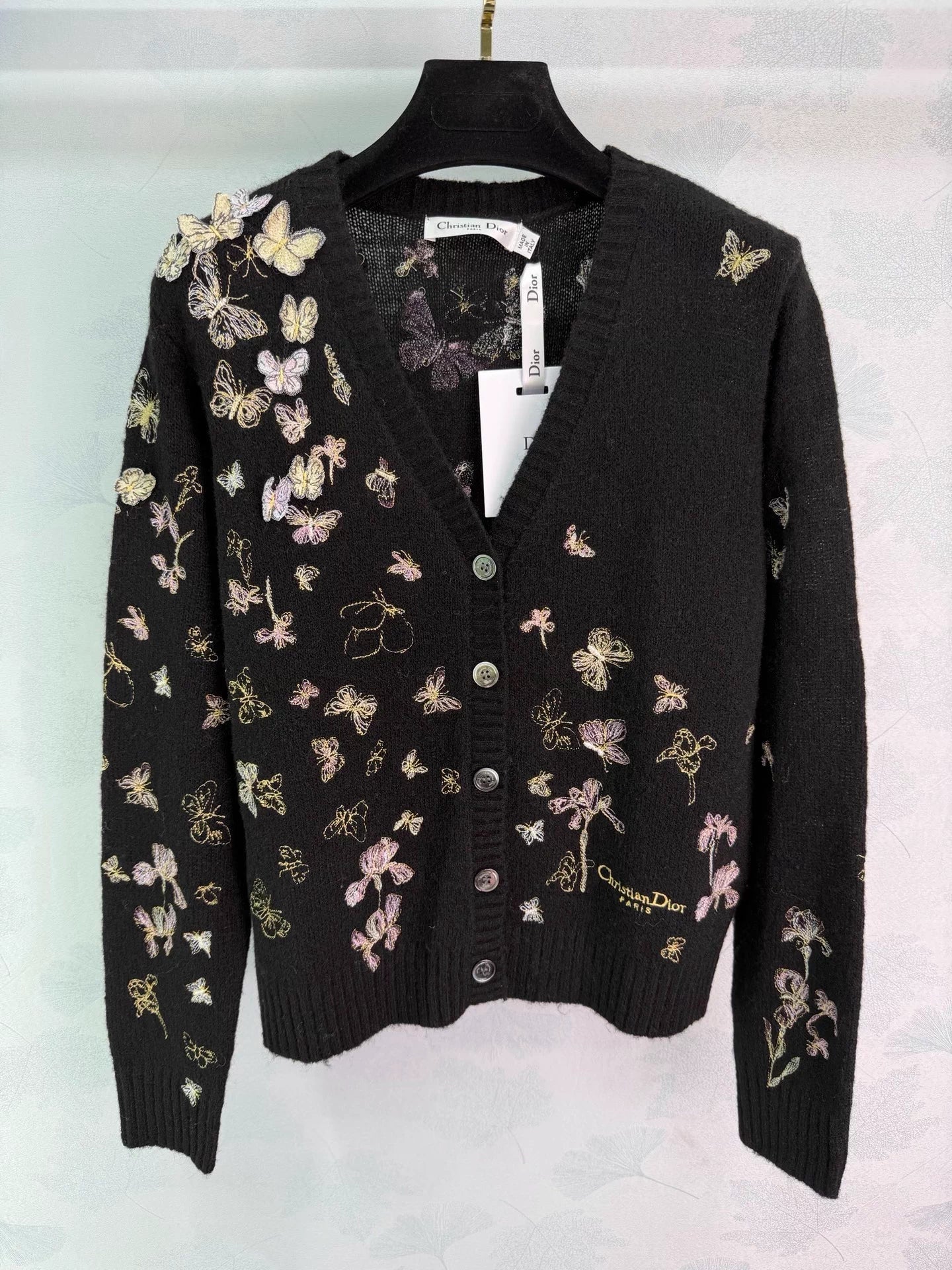 Butterfly Embroidered Knitted cardigan