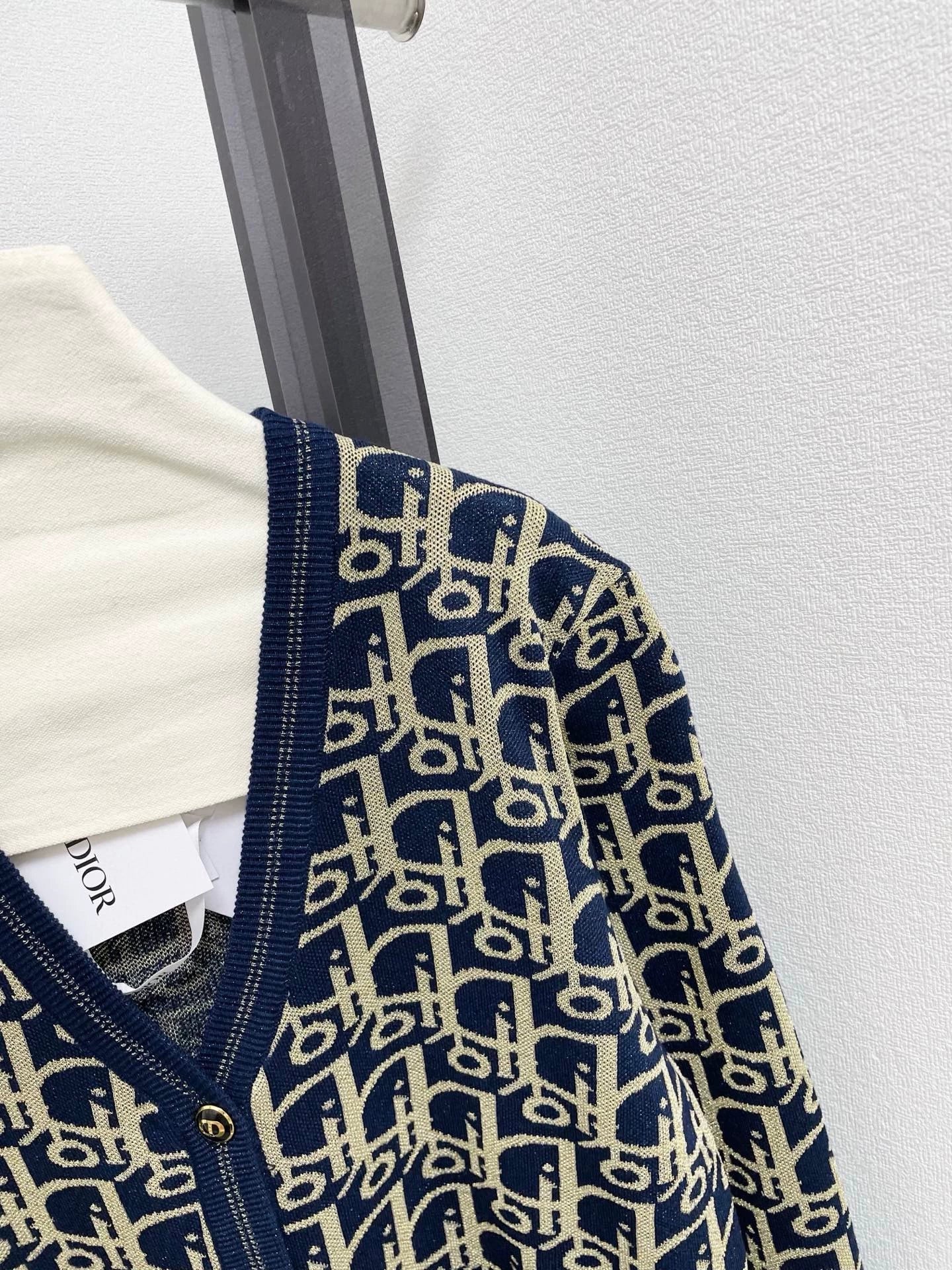 25fw Full printed logo knitted cardigan