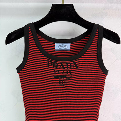 Striped Knit Vest Dress