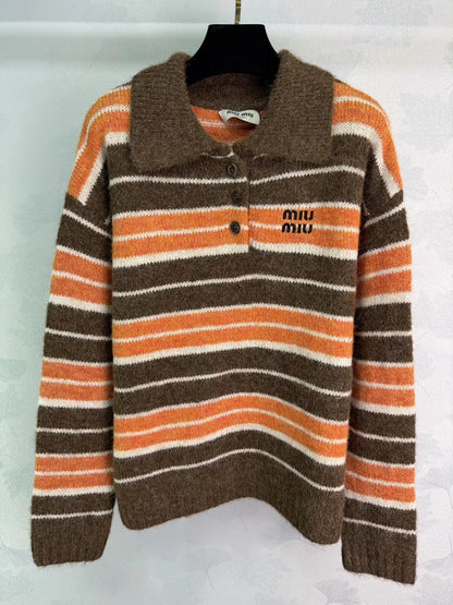 Striped Polo Sweater
