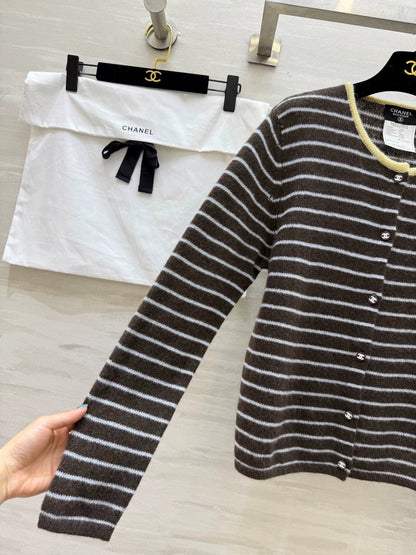 25fw Alpaca striped cardigan jacket（Medieval Series）
