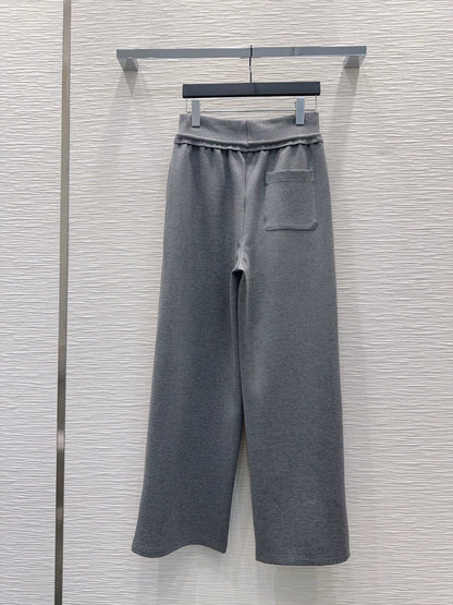 26Casual Trousers with Embroidered Logo and Drawstring