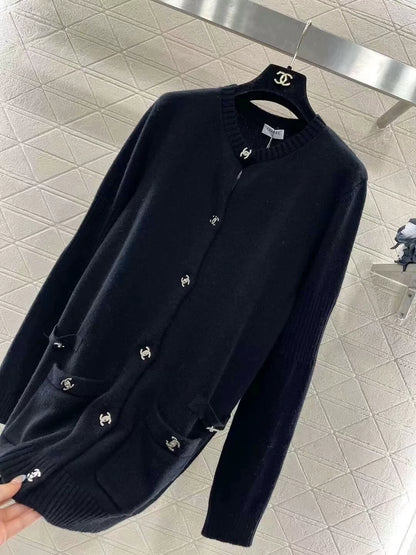 25fw Backpack buckle knitted cardigan
