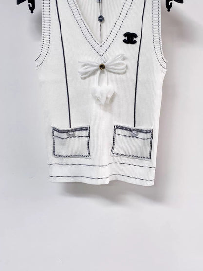 26ss V-neck Knit Vest