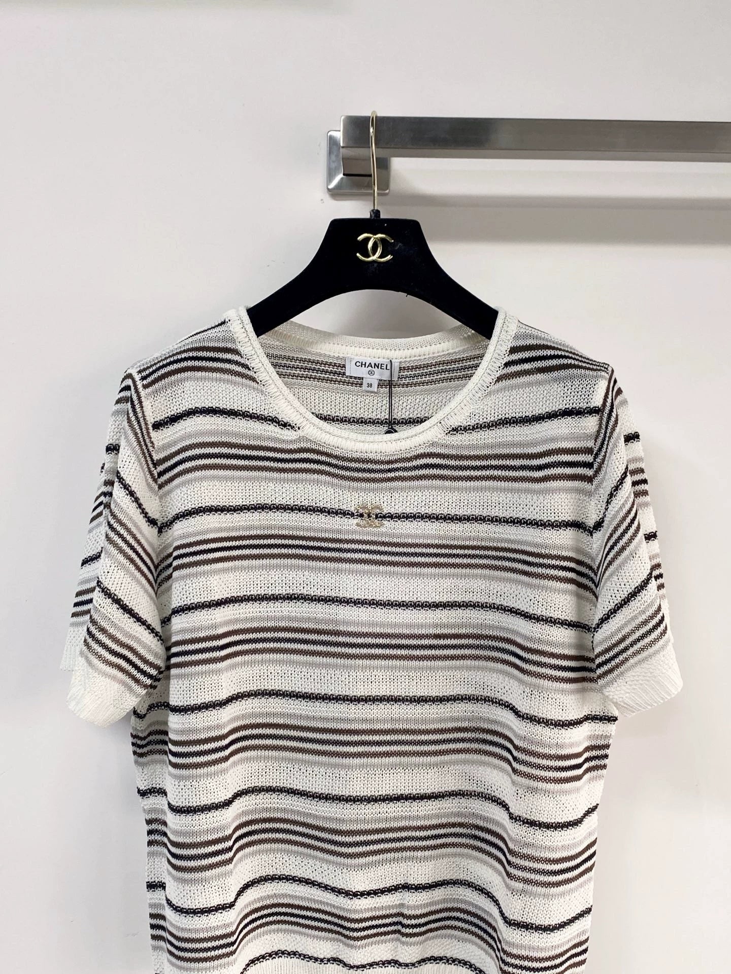 26ss Striped knit T-shirt