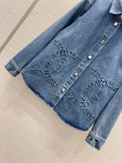 26New Logo Long Sleeve Denim Shirt