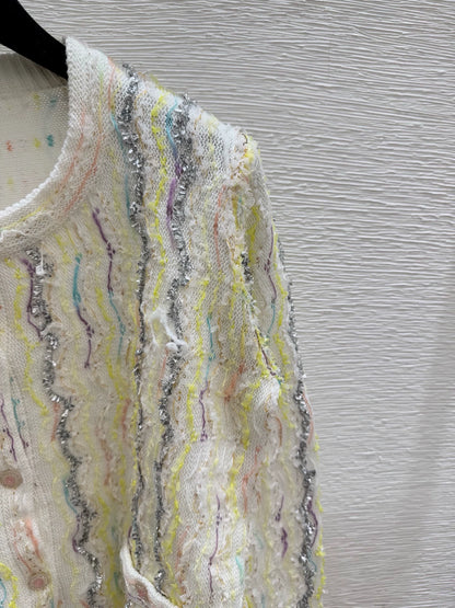 25fw Knitted cardigan with patterns