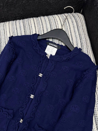 Hook flower round neck jacket