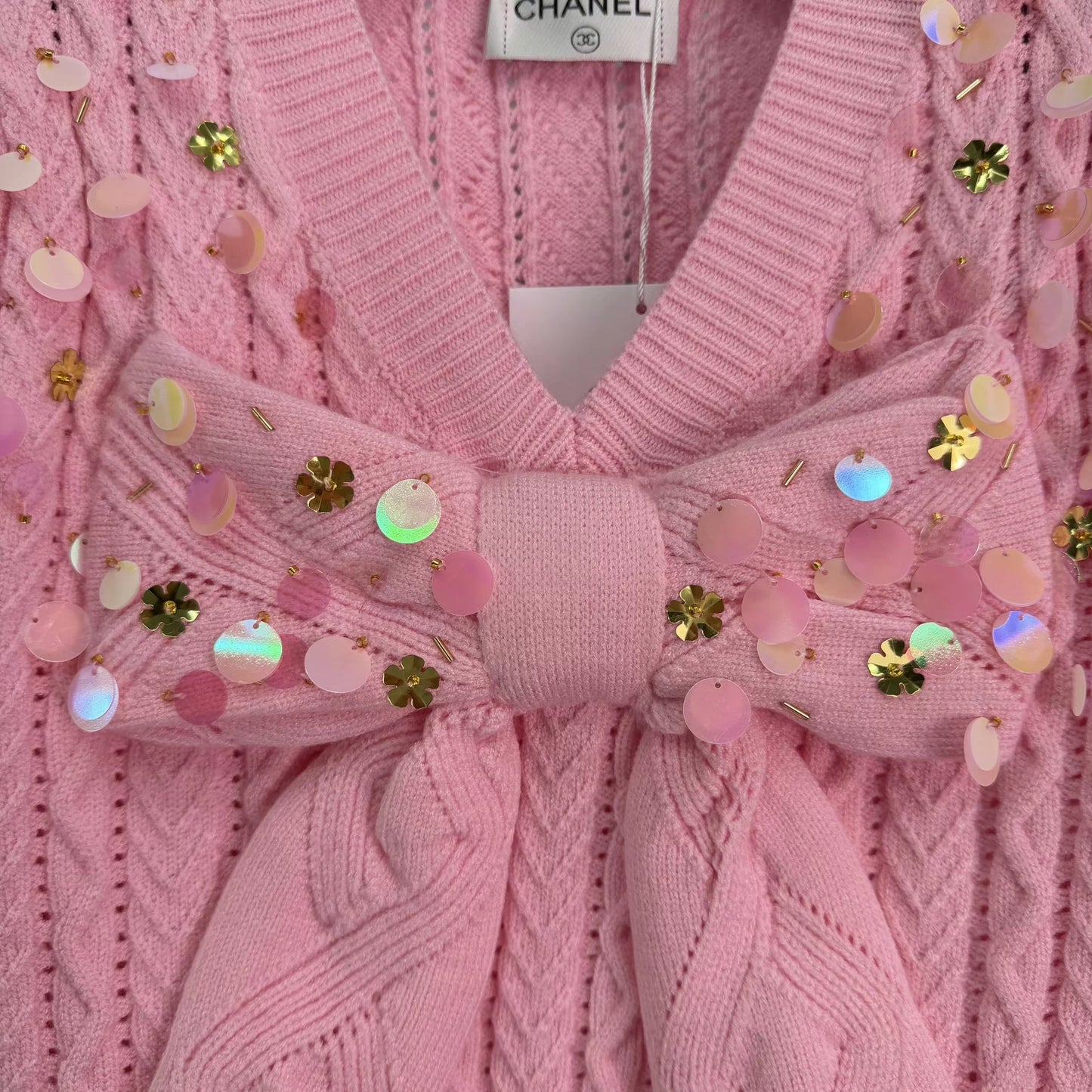 Bow-Tie Knit Sweater