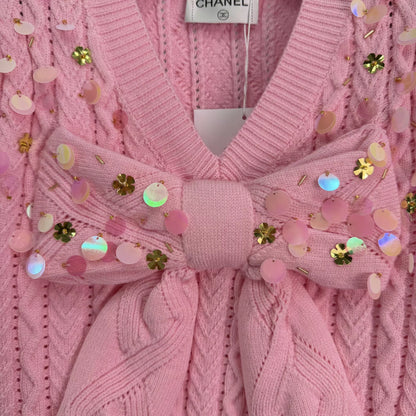 Bow-Tie Knit Sweater