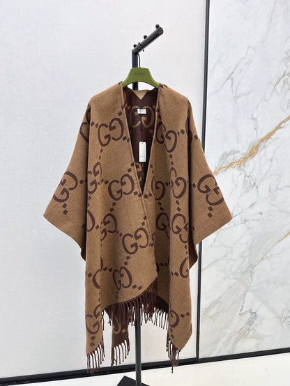 25fw Double sided wearable cape shawl jacket