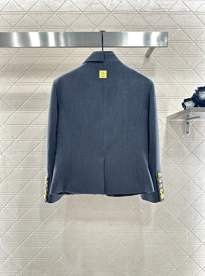 Asymmetric placket single western jacket