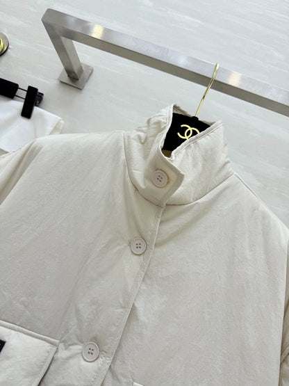 Stand collar jacket style down cotton jacket